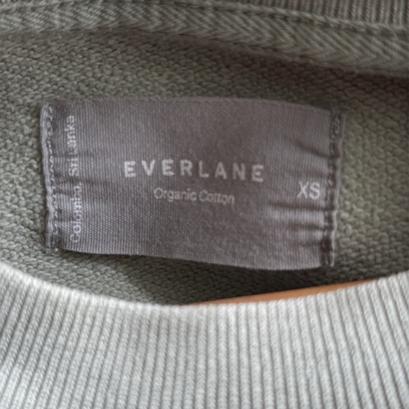 Everlane The Track Oversized Crew Sweatshirt Light Green - Picture 6 of 8